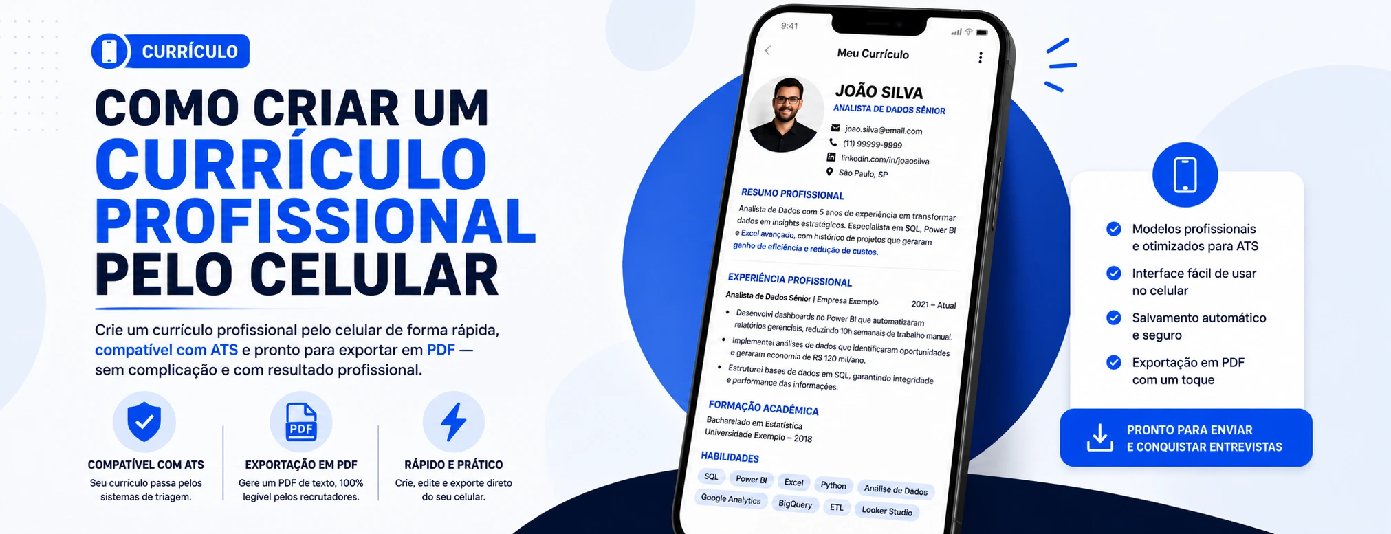 Como criar um currículo profissional pelo celular